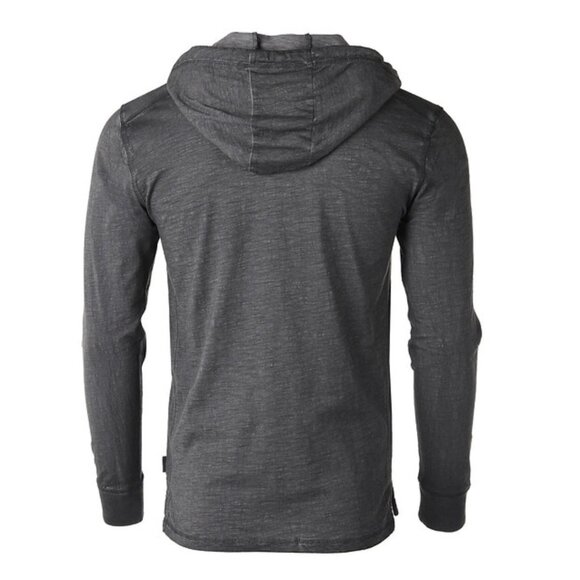 NWT - Men's Long Sleeve Lightweight Fashion Hooded Henley - Picture 4 of 6